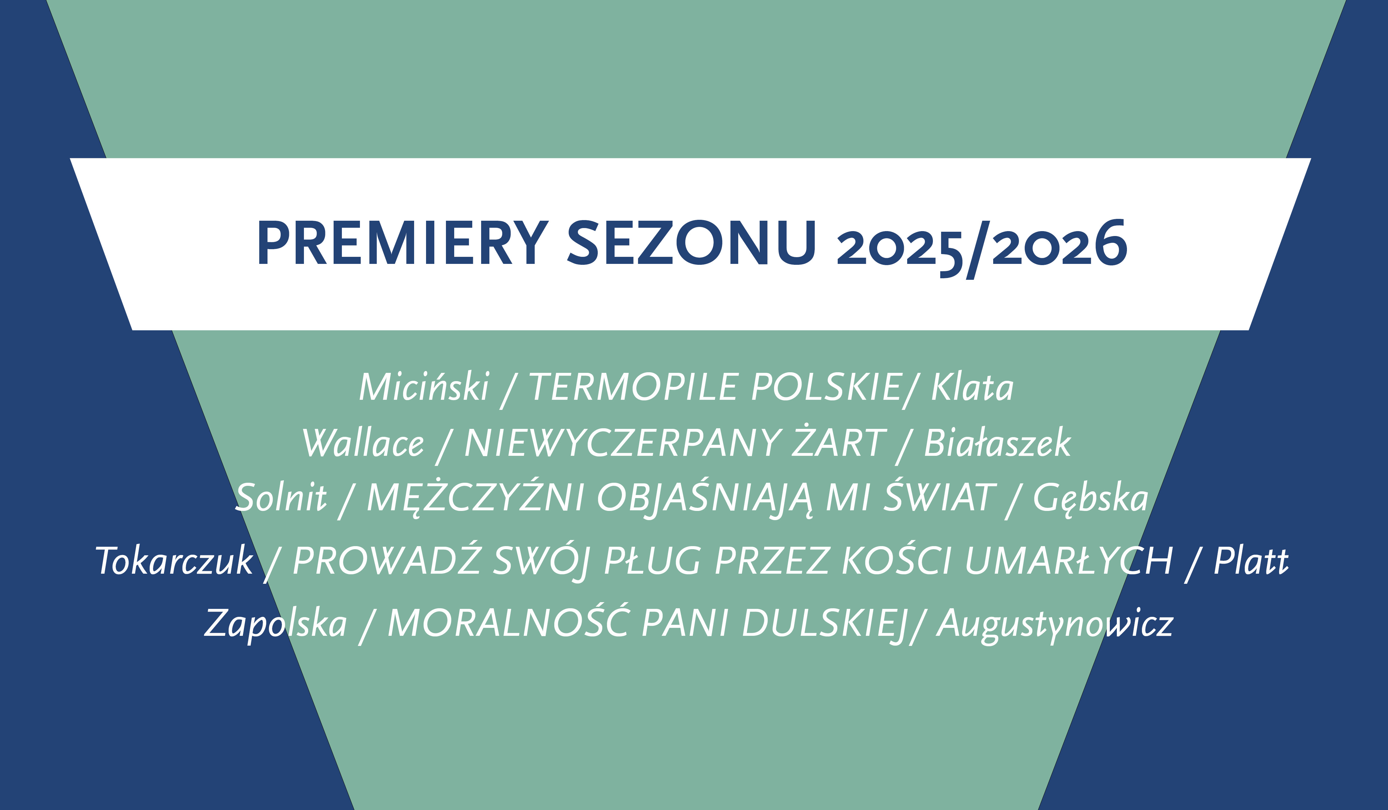 Grafika: Premiery sezonu 2025/2026 w Teatrze Narodowym